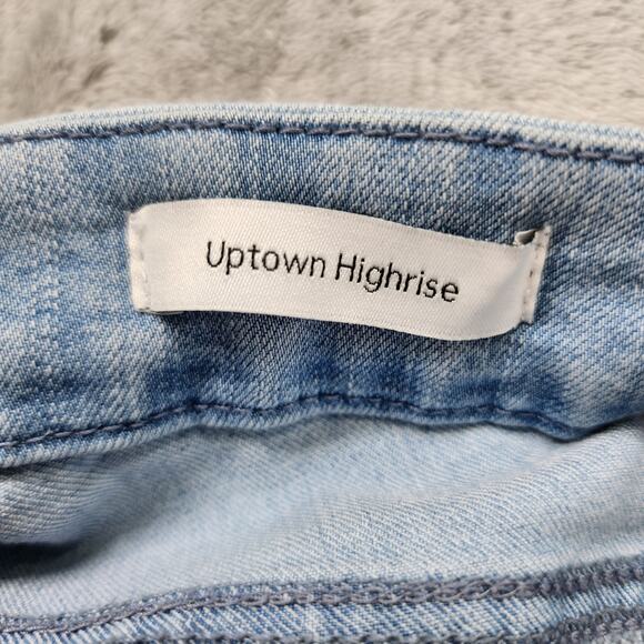 Jessica Simpson Jeans Womens 28 Blue Light Wash Uptown High Rise Raw Hem Stretch - Picture 5 of 13